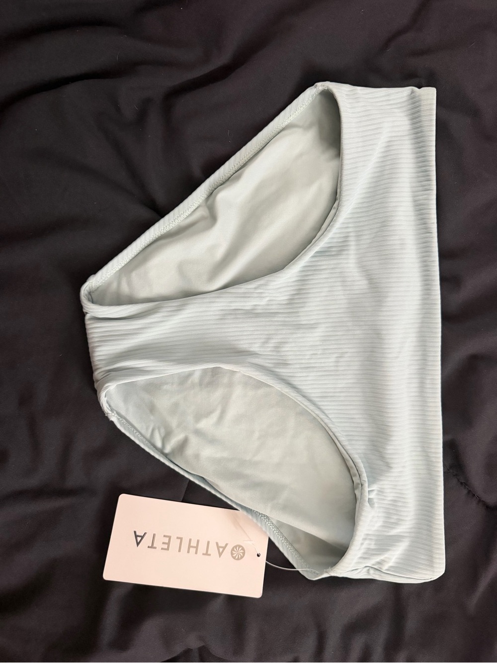 Athleta Pale Blue Ribbed Bikini Briefs